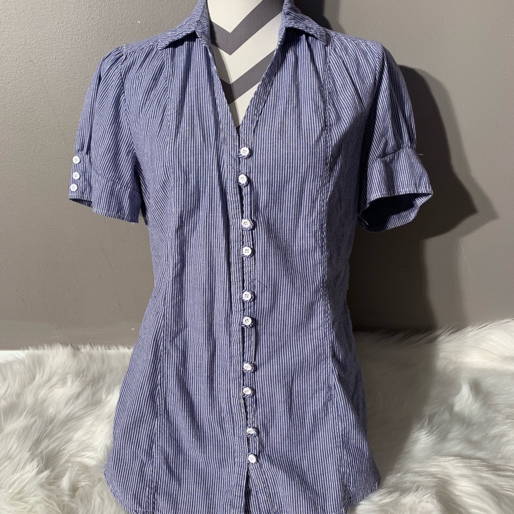 Manifesto Size L Striped Cotton Shirt Length 26”